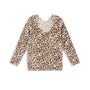 Carlito Leopard Print Velvet Tee Blouse
